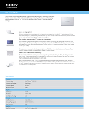 Sony VAIO VPCEG12FXW Specifications