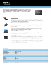 Sony VAIO VPCEG17FX Specifications