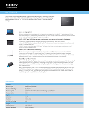 Sony VAIO VPCEG1FGXB Specifications