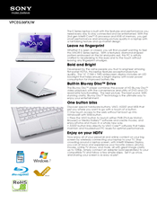 Sony Vaio VPCEG36FX/W Specifications