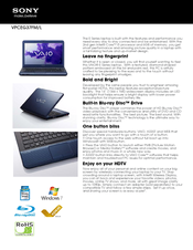 Sony VAIO VPCEG37FML Specifications