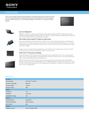 Sony VAIO VPCEH14FM Specifications