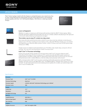 Sony VAIO VPCEH18GM Specifications