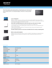 Sony VAIO VPCEH1AFX Specifications