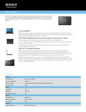 Sony VAIO VPCEH1FGXB Specifications