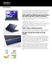 Sony VAIO VPCEH22FXL Specifications
