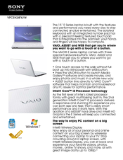 Sony VAIO VPCEH24FXW Specifications
