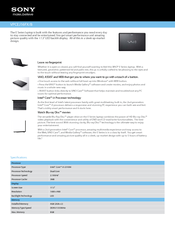 Sony VAIO VPCEJ16FXB Specifications