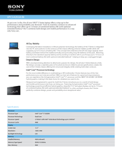 Sony VAIO VPCSA2EGXBI Specifications