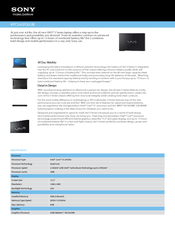 Sony VAIO VPCSA2FGX Specifications