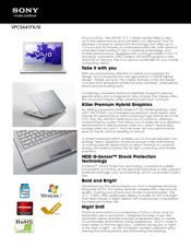 Sony VAIO VPCSA41FX/SI Specifications