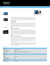Sony VAIO VPCZ21DGX/B Specifications