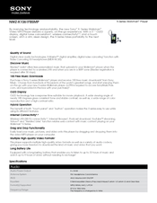 Sony Walkman NWZ-X1061FBSMP Specifications