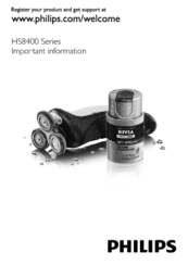 Philips HS840/33 Important Information Manual