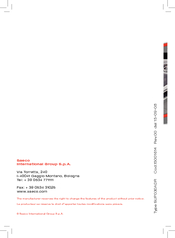 Saeco 10001259 Operating And Maintenance Manual