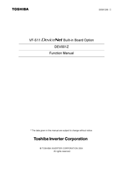 Toshiba DEV001Z Function Manual