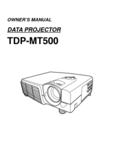 Toshiba TDP-MT500 Owner's Manual