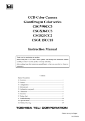 Teli CSGX36CC3 Instruction Manual