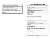 Trilogy Touch Technology Trilogy Touch Monitor User Manual