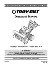 Troy-Bilt 4510 Operator's Manual