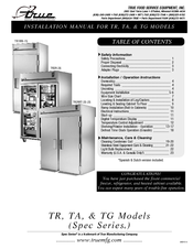True Manufacturing Company TR2RRT-2S-2S Installation Manual