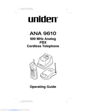 Uniden ANA 9610 Operating Manual