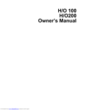 Uniden H/O 200 Owner's Manual