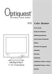 ViewSonic Optiquest V75 User Manual