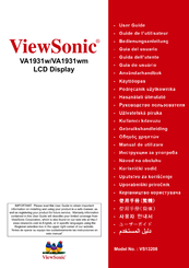 ViewSonic VA1931w User Manual