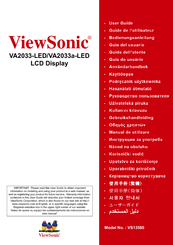 ViewSonic VA2033A-LED User Manual