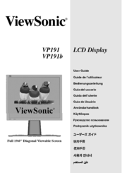 ViewSonic VP191 User Manual