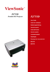 ViewSonic PJ755D - 2600 Lumens DLP Projector User Manual