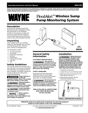 Wayne FloodAlert WSA120 Operating And Parts Manual