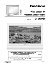 Panasonic CT-34WX50 Operating Instructions Manual
