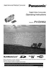 Panasonic PVDV952D - DIGITAL VIDEO CAMCOR Operating Instructions Manual