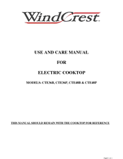 Wind Crest CTE36P Use And Care Manual