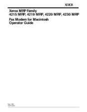 Xerox Fax Modem 4220/MRP Operation Manual