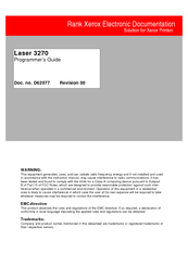 Xerox 3270 Programmer's Manual