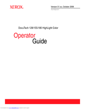 Xerox Docutech 128 Operator's Manual