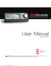 XM Satellite Radio XMCommander XM-RVR-FM-001 User Manual