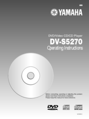 Yamaha DV-S5270 Operating Instructions Manual