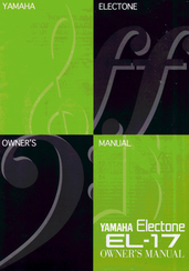 Yamaha Electone EL-17 Owner's Manual