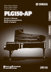 Yamaha PLG150-AP Owner's Manual