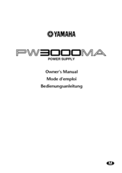 Yamaha PW3000MA Owner's Manual