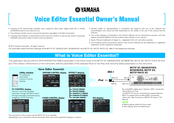 Yamaha Voice Editor Essential Owner's Manual