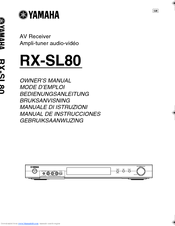 Yamaha RX-SL80 Owner's Manual