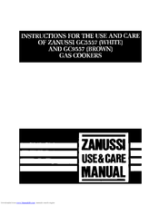 Zanussi GC9557 Instructions For Use And Care Manual