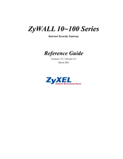 ZyXEL Communications Internet Security Gateway 10~100 Series Reference Manual