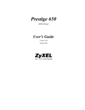ZyXEL Communications Prestige 650 User Manual
