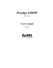 ZyXEL Communications PRESTIGE 650HW V3.40 User Manual